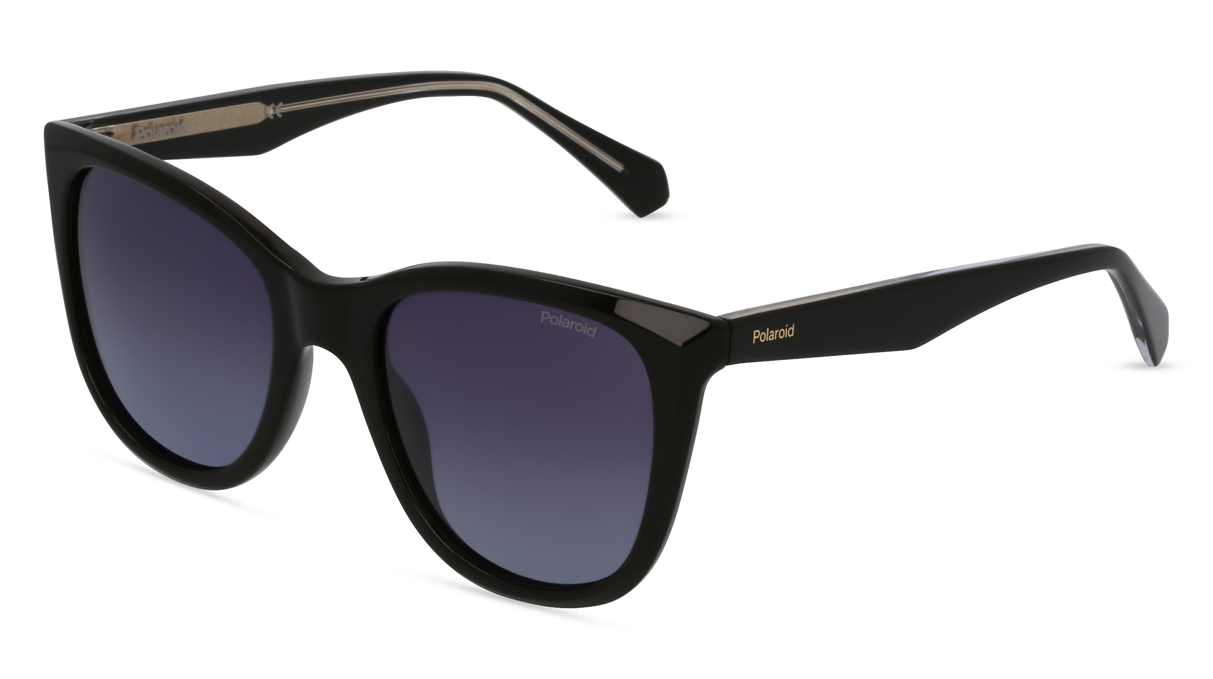 POLAROID PLD 4096/S/X | Damen-Sonnenbrille | Eckig | Fassung: Kunststoff Schwarz | Glasfarbe: Grau