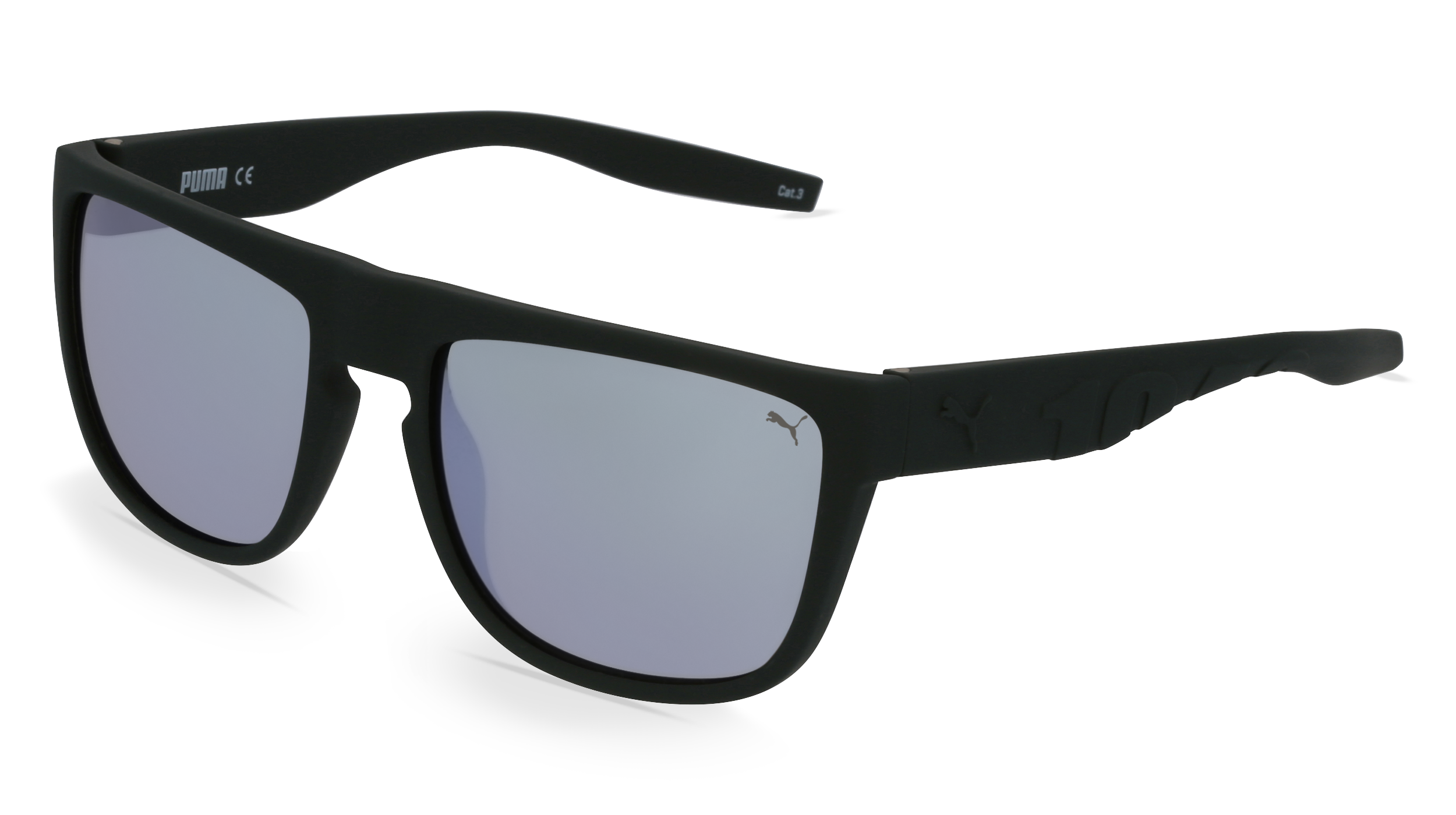 PUMA PU0218S | Damen-Sonnenbrille | Eckig | Fassung: Kunststoff Grün | Glasfarbe: