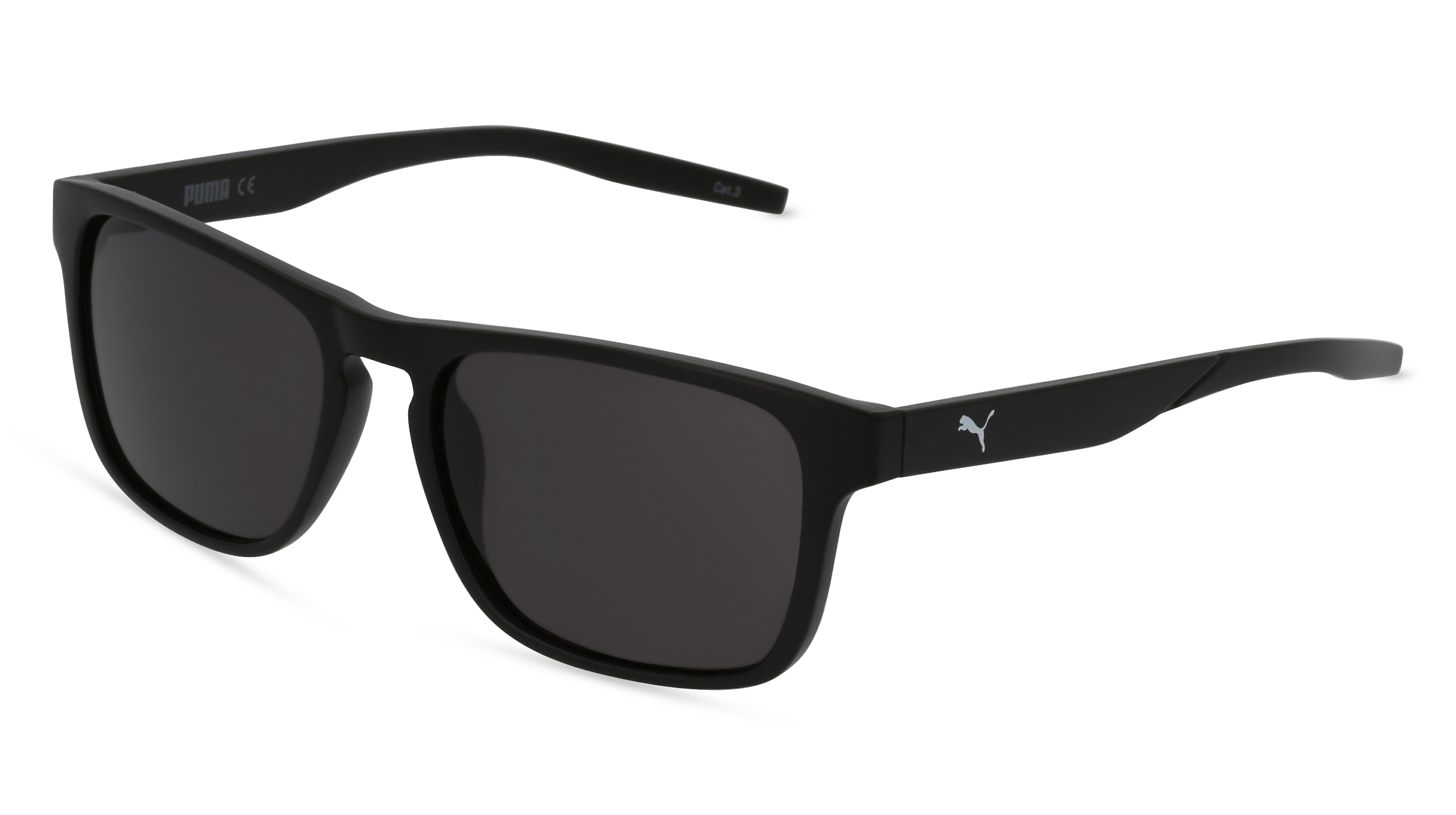 PUMA PE0118S | Herren-Sonnenbrille | Eckig | Fassung: Kunststoff Schwarz | Glasfarbe: Grau