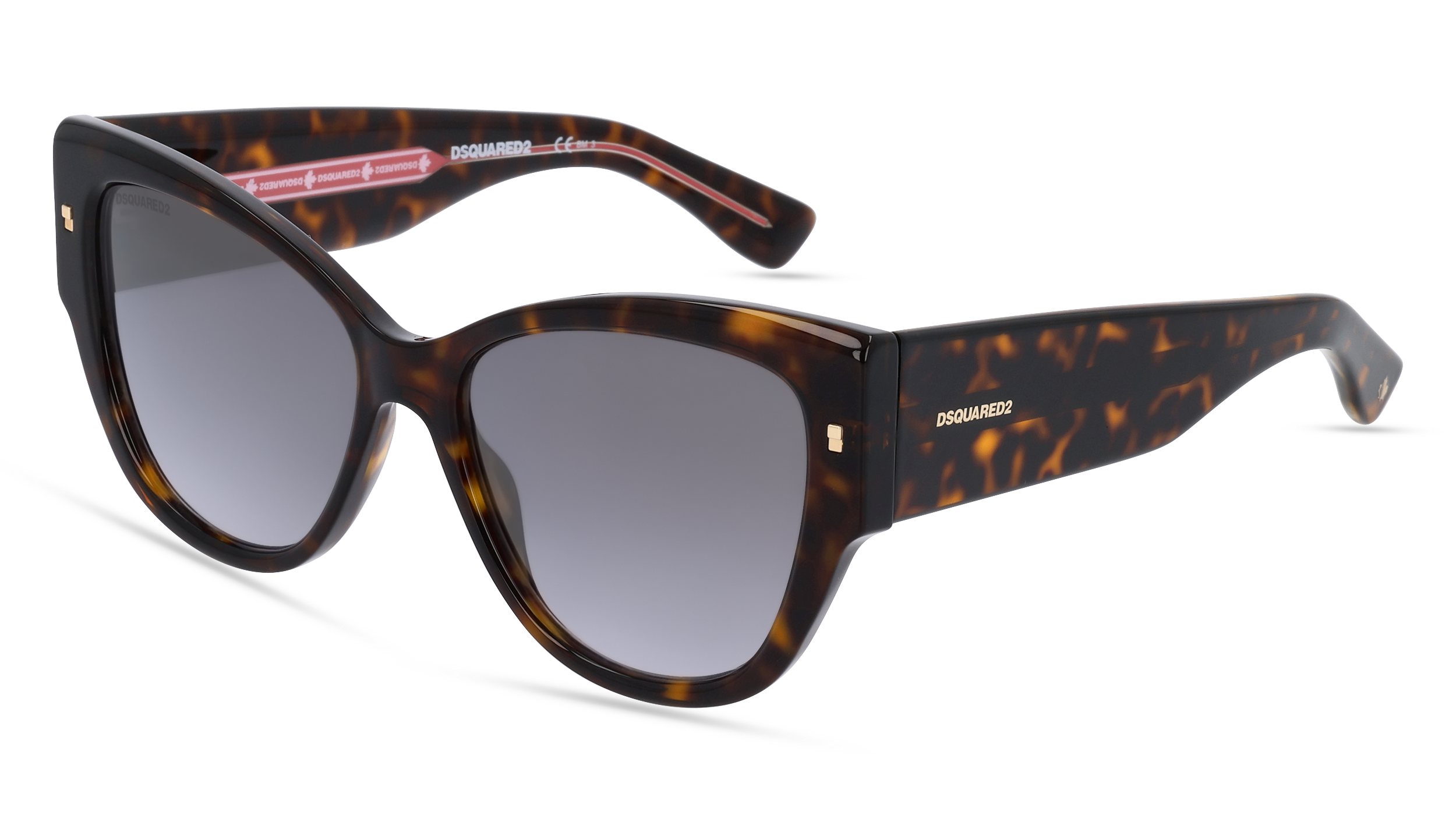 DSQUARED2 D2 0016/S | Damen-Sonnenbrille | Butterfly | Fassung: Kunststoff Braun | Glasfarbe: Grau