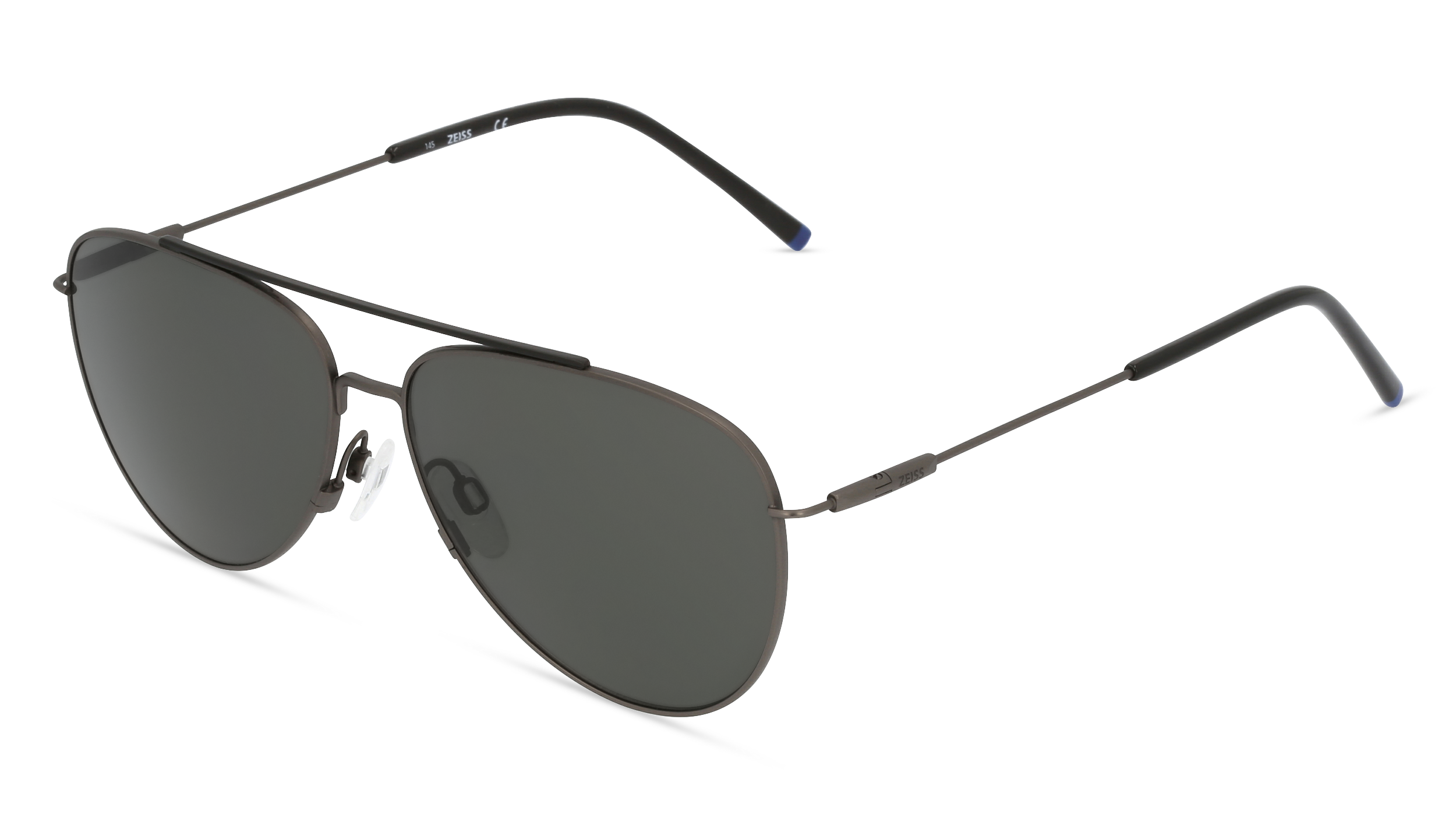 ZEISS ZS22107S | Unisex-Sonnenbrille | Pilot | Fassung: Kunststoff Grau | Glasfarbe: Grau