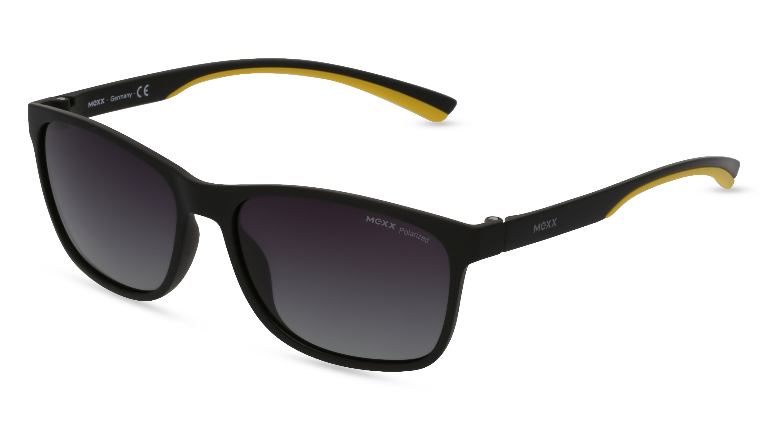MEXX EYES 6490 | Herren-Sonnenbrille | Eckig | Fassung: Kunststoff Schwarz | Glasfarbe: Grau