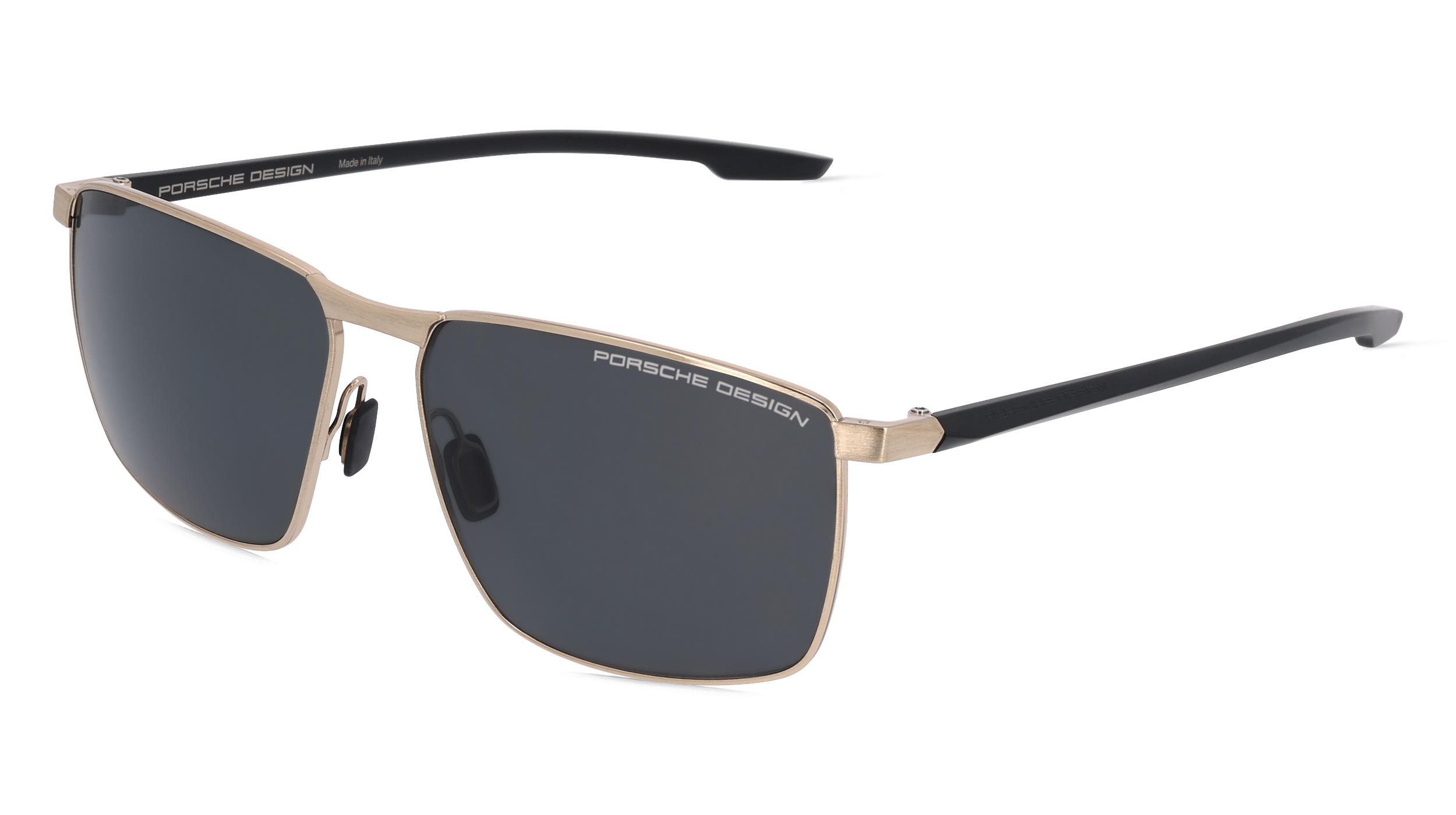 PORSCHE DESIGN 8948 | Herren-Sonnenbrille | Eckig | Fassung: Kunststoff Goldfarben | Glasfarbe: Grau