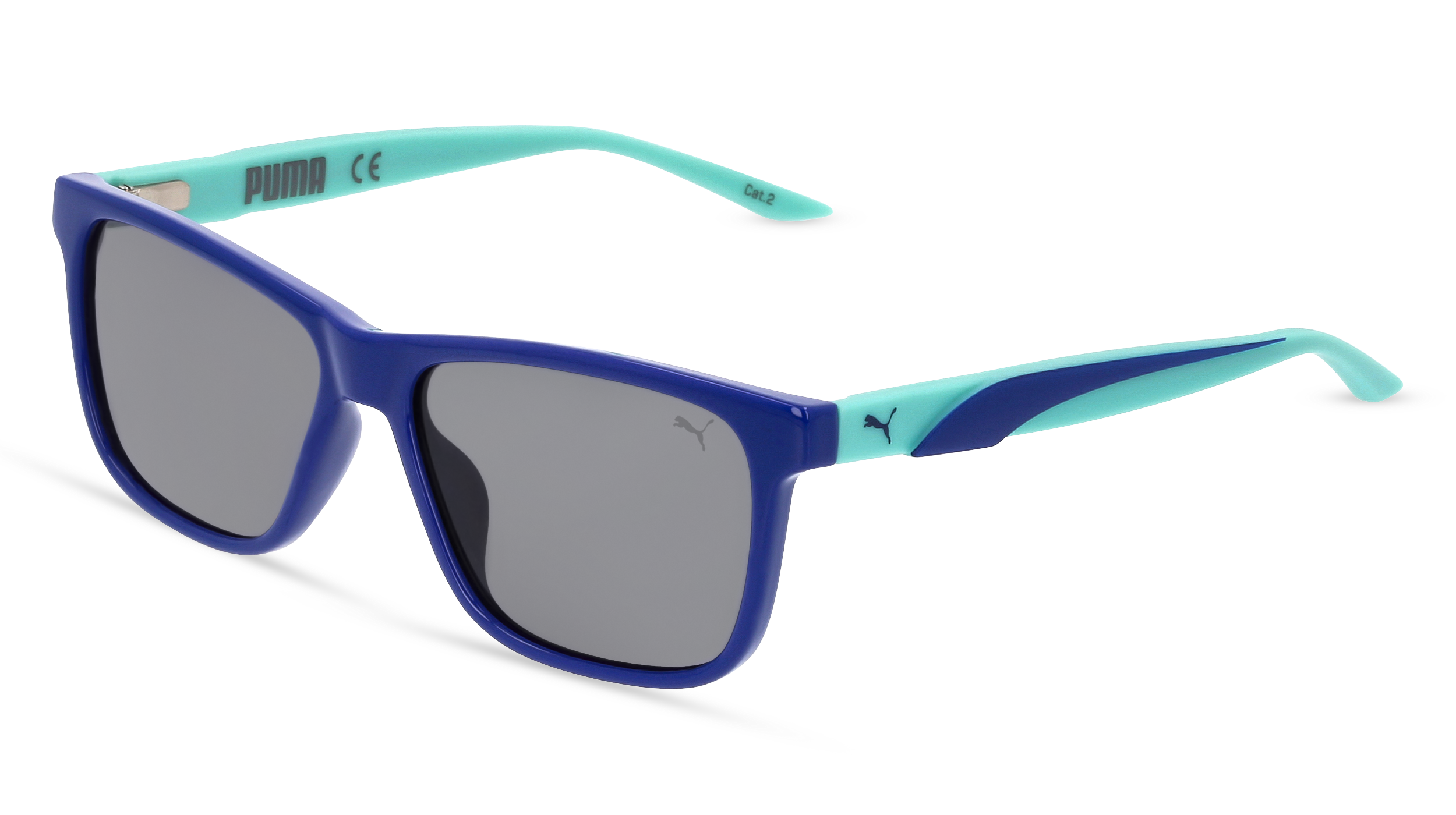 PUMA PJ0051S | Unisex-Sonnenbrille | Eckig | Fassung: Kunststoff Blau | Glasfarbe: Blau