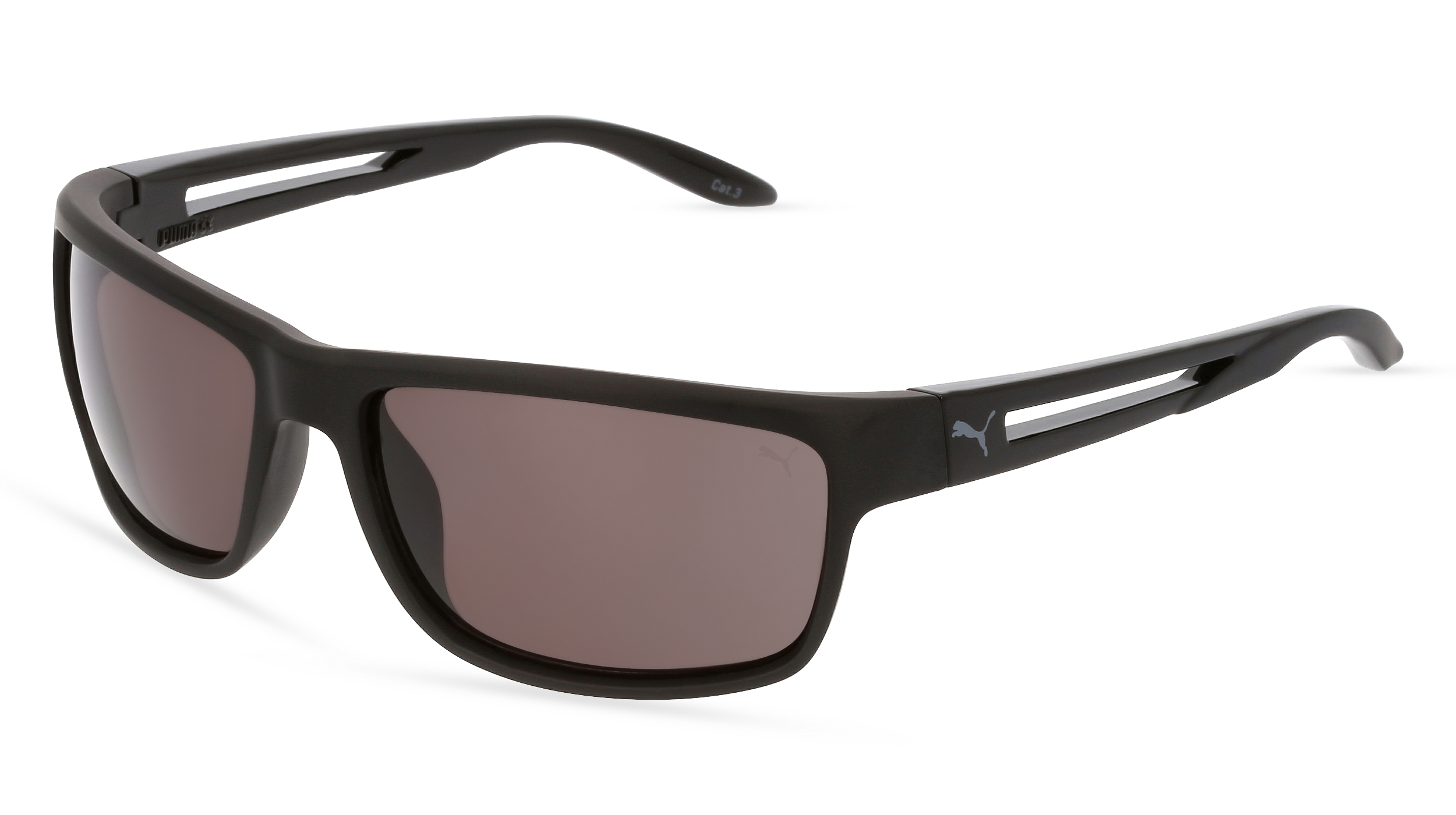 PUMA PU0353S | Herren-Sonnenbrille | Eckig | Fassung: Kunststoff Schwarz | Glasfarbe: Grau
