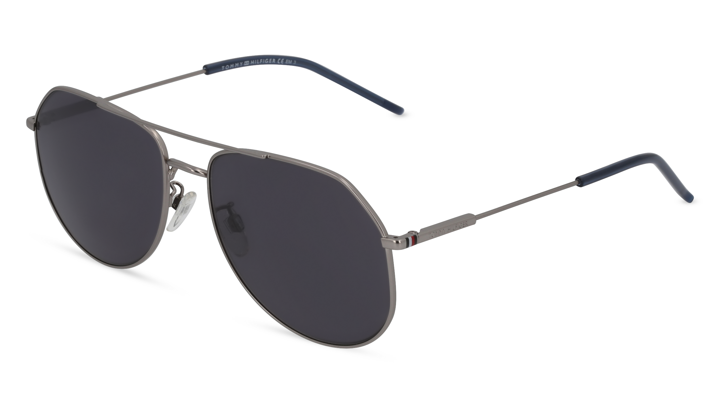TOMMY HILFIGER EYEWEAR TH 1848/F/S | Unisex-Sonnenbrille | Pilot | Fassung: Kunststoff Grau | Glasfarbe: Grau