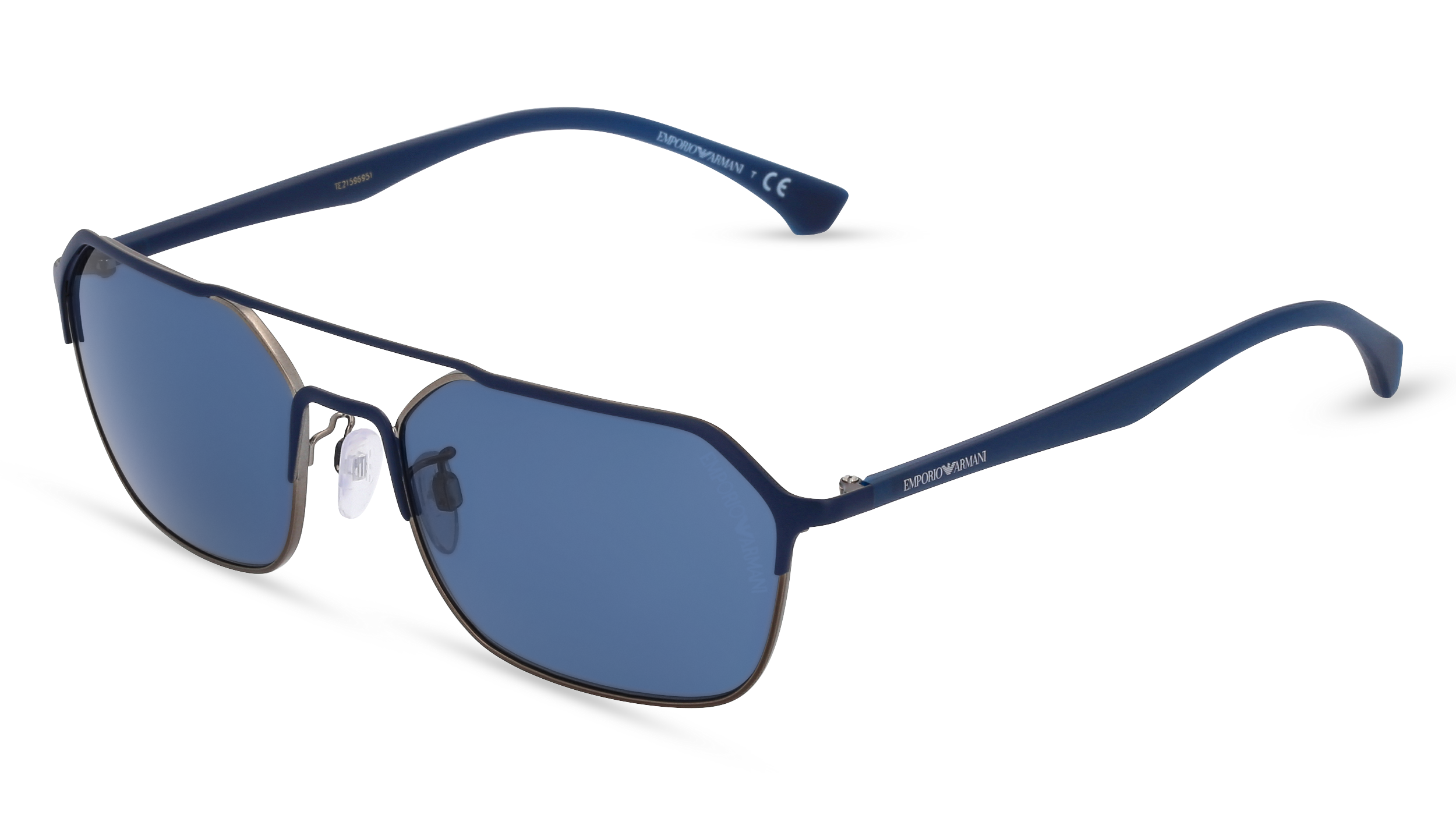 EMPORIO ARMANI EA2119 | Herren-Sonnenbrille | Eckig | Fassung: Kunststoff Grau | Glasfarbe: Blau