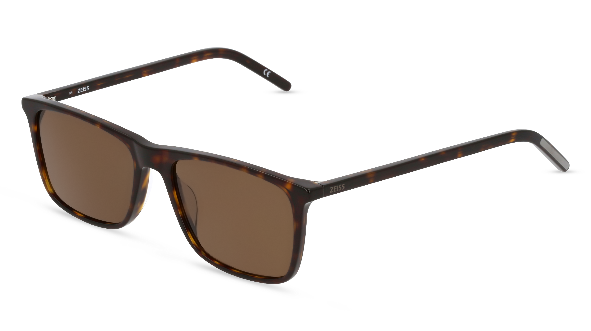 ZEISS ZS22508SP | Herren-Sonnenbrille | Eckig | Fassung: Kunststoff Havanna | Glasfarbe: Braun