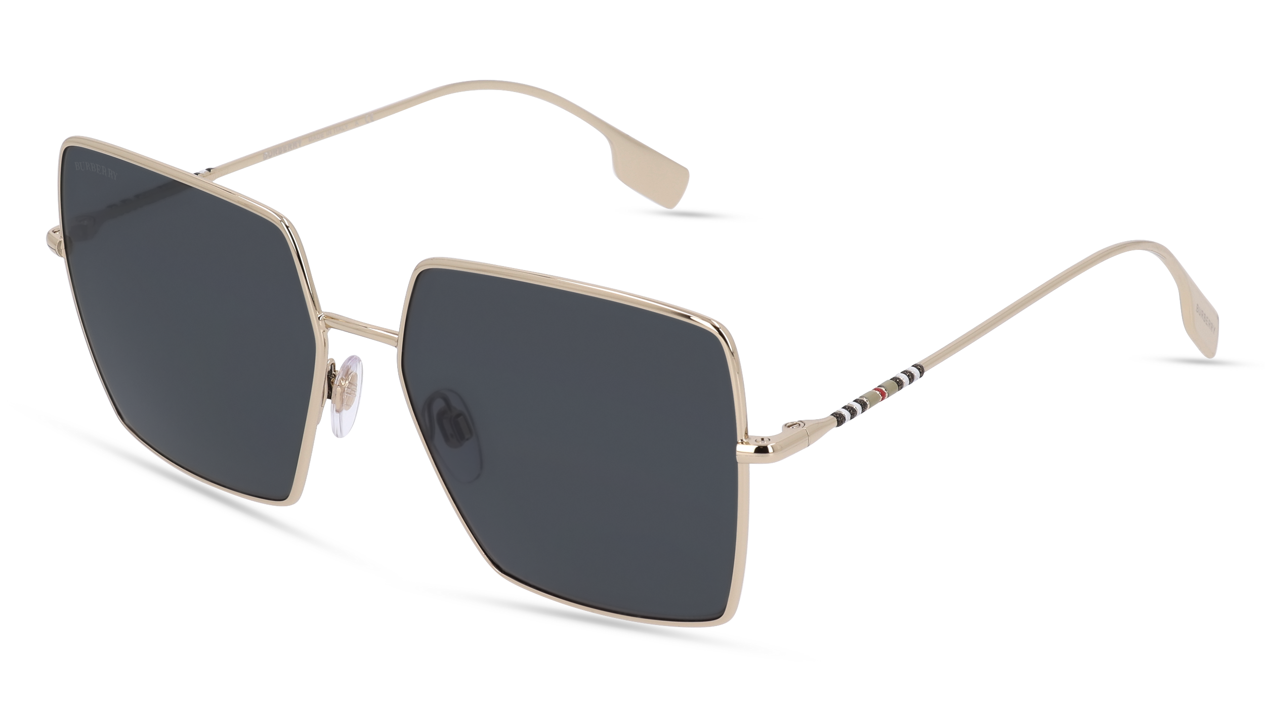 BURBERRY BE3133 DAPHNE | Damen-Sonnenbrille | Eckig | Fassung: Kunststoff Goldfarben | Glasfarbe: Grau