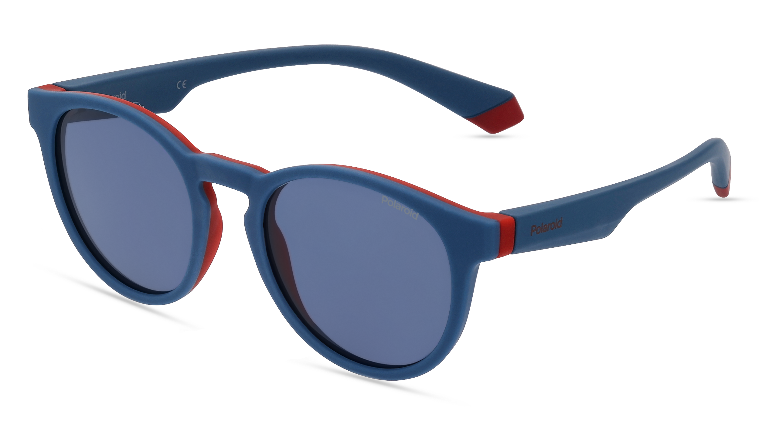 POLAROID PLD 8048/S | Kinder-Sonnenbrille | Panto | Fassung: Kunststoff Blau | Glasfarbe: Blau